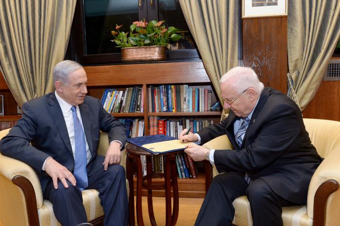 נתניהו וריבלין. דוברות בית הנשיא. הצלם: אבי אוחיון. מתוך אתר פיקיוויקי